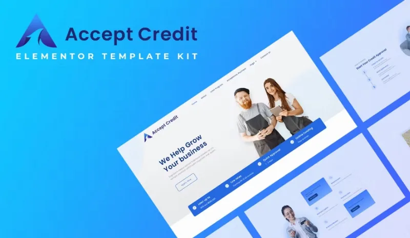 Accept Credit – Financial Services Elementor Template