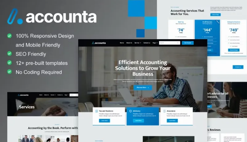 Accounta – Accounting Firm Elementor Template