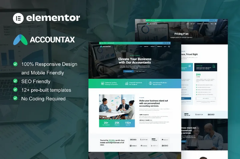 Accountax – Accounting Tax Firm Elementor Template