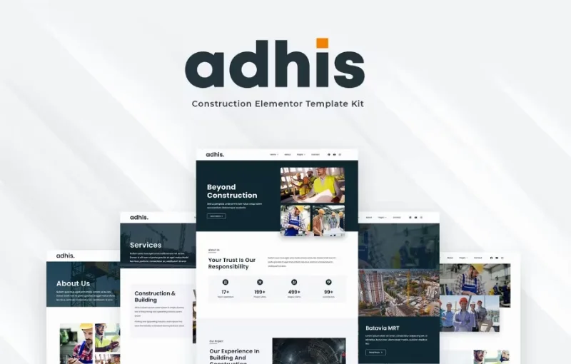 Adhis – Construction Elementor Template