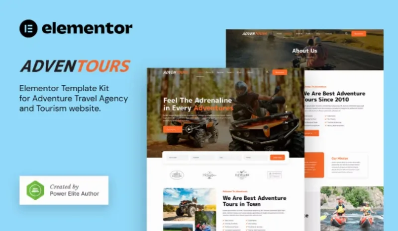 Adventours – Adventure Travel Agency & Tourism Elementor Template
