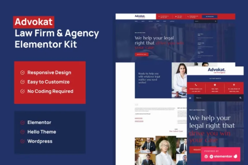 Advokat – Law Firm & Agency Elementor Template