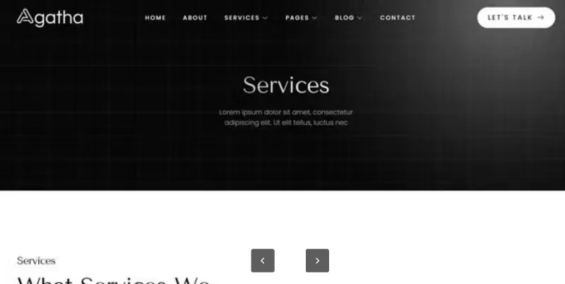 Agatha – Creative Portfolio & Agency Elementor Template