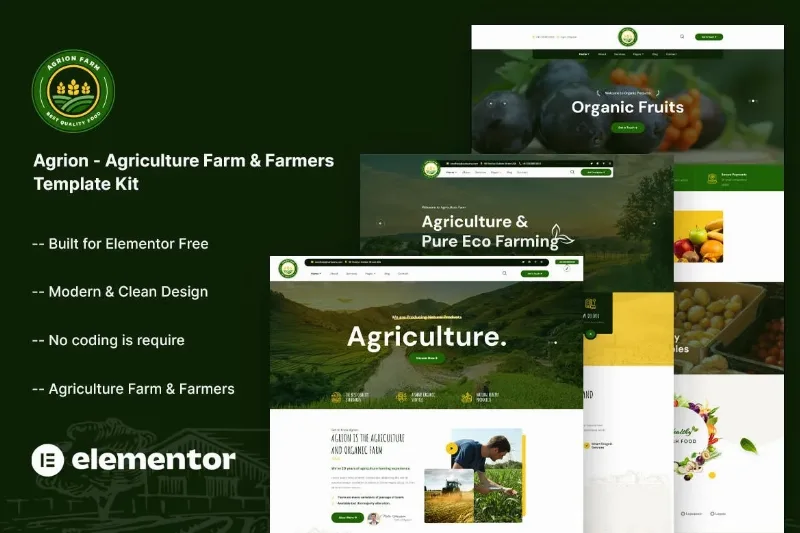 Agrion – Agriculture Farm & Farmers Template