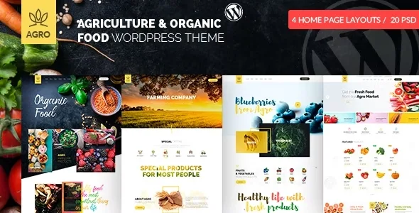 Agro – Organic Farm Agriculture WordPress Theme