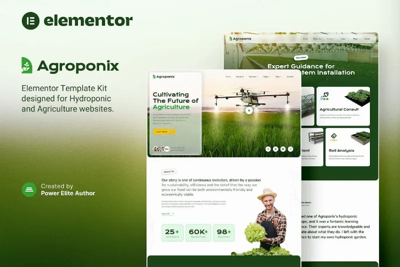 Agroponix – Hydroponic & Agriculture Elementor Template