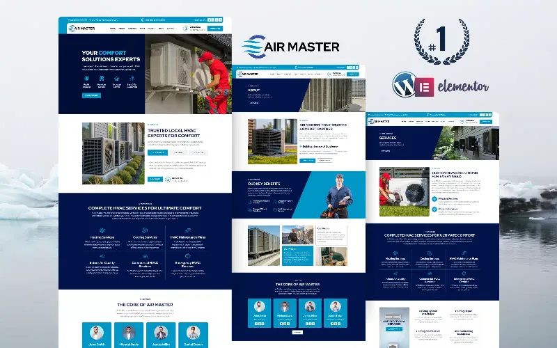 Air Master AC Repair Elementor Template Kit Elementor Kit