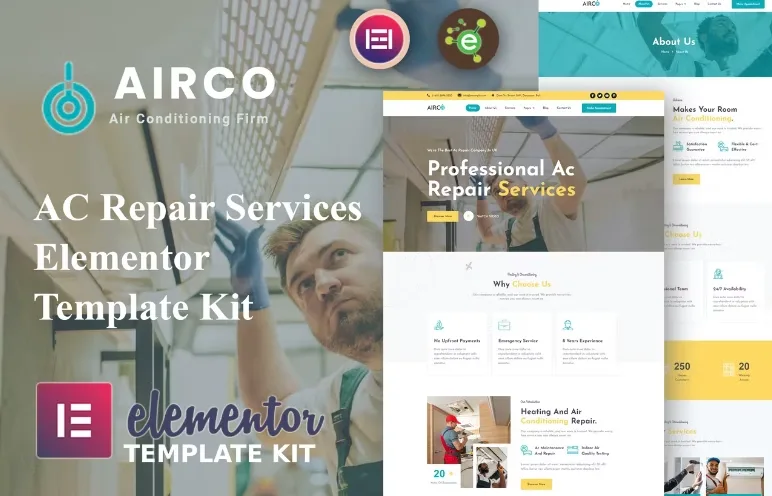 Airco – AC Repair Services Elementor Template