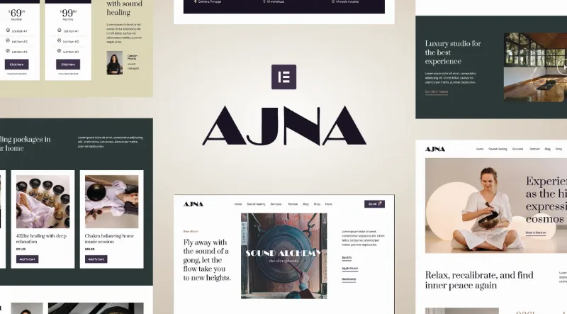 Ajna – Sound Healing & Music Therapy Elementor Pro Template