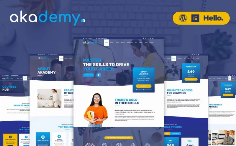 Akademy – Online Courses Elementor Template