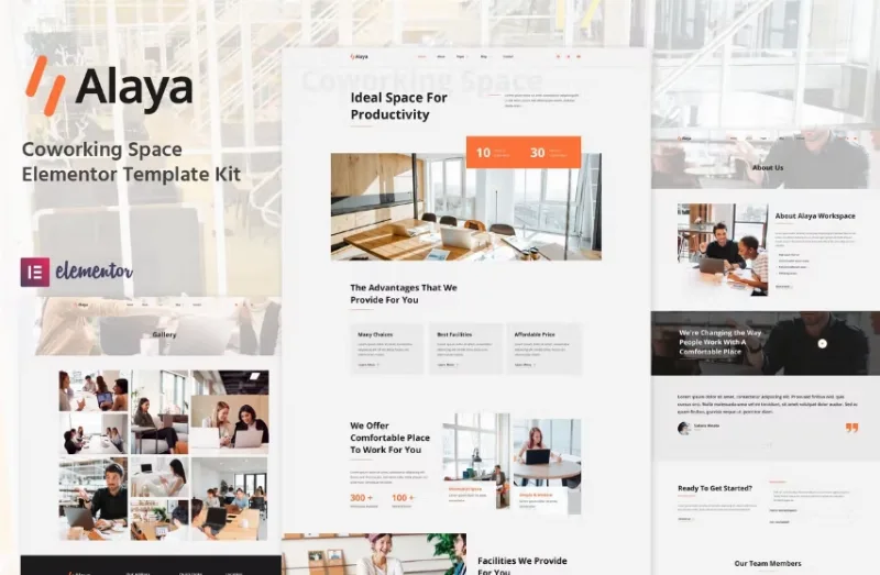 Alaya – Coworking Space Elementor Template