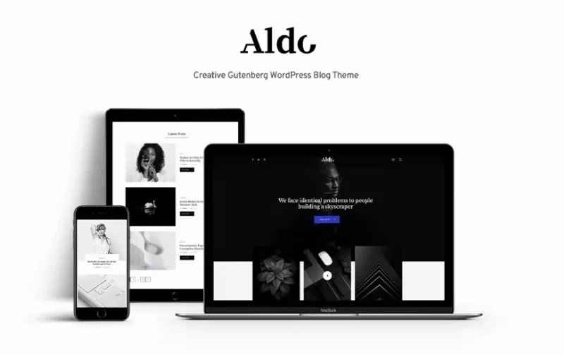 Aldo – Modern Personal Blog WordPress Theme