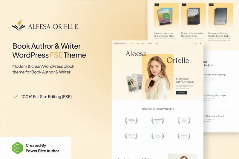 Aleesa – Book Author & Writer Gutenverse WP Theme