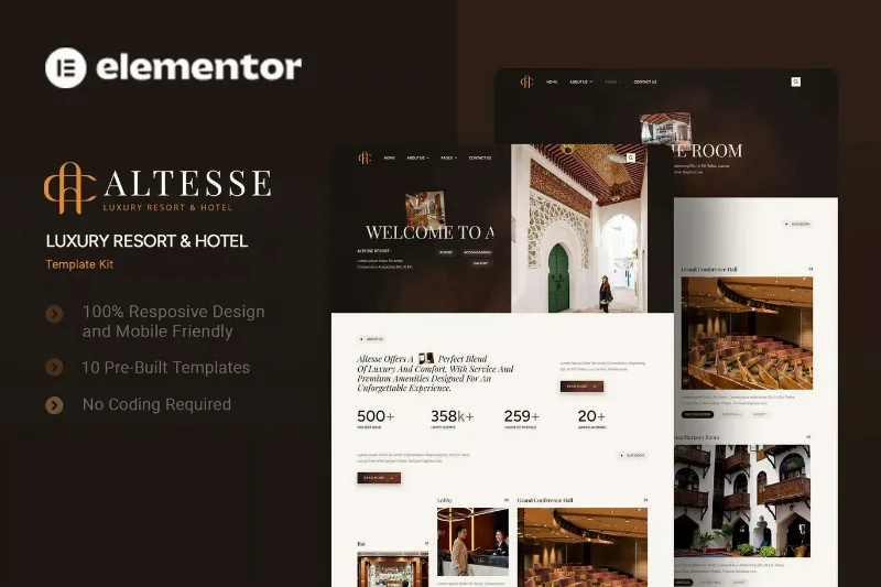 Altesse - Luxury Resort & Hotel Elementor Template Kit