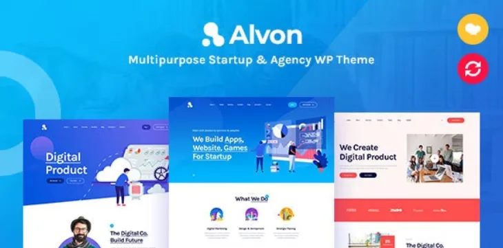 Alvon – Multipurpose Startup & Agency WordPress Theme