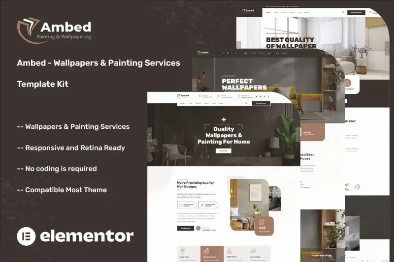 Ambed – Wallpapers & Painting Services Template Kit