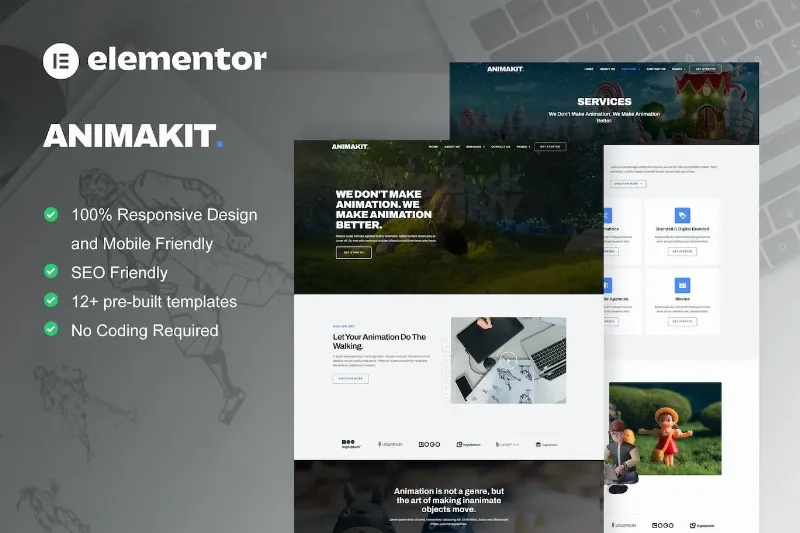 Animakit – Animation Studio Elementor Pro Template