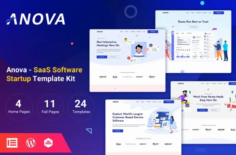 Anova – SaaS & Startup Elementor Template
