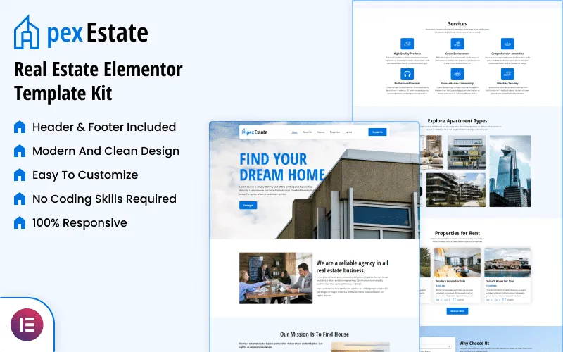 Apex Estate - Real Estate Elementor Template Kit