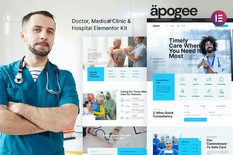 Apogee — Medical Clinic & Hospital Elementor Template