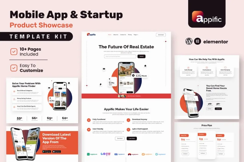 Appific – App Showcase Elementor Template