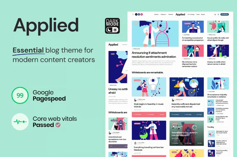 Applied - Essential Blog Theme for Modern Creators