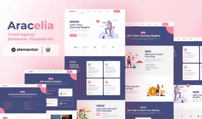 Aracelia – Travel Agency Elementor Template