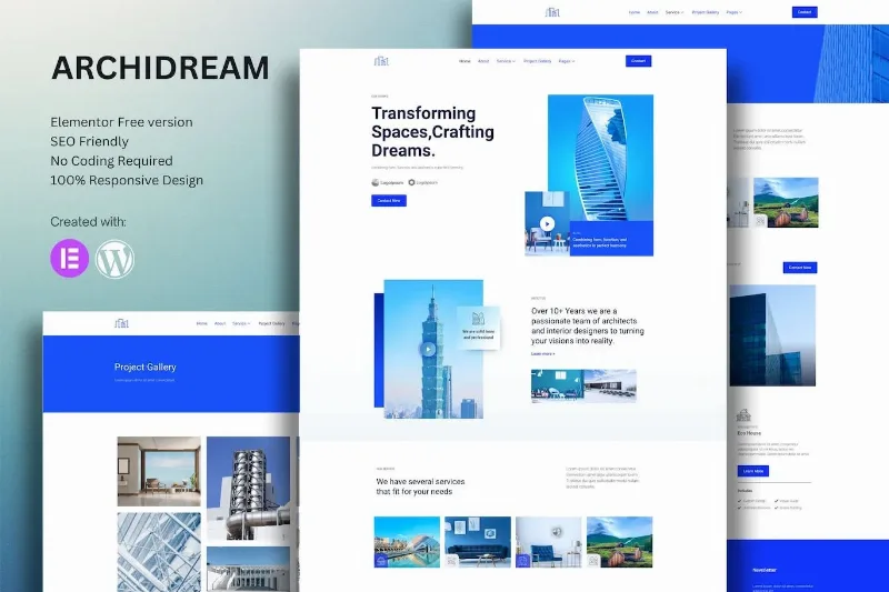 Archidream – Architecture Elementor Template