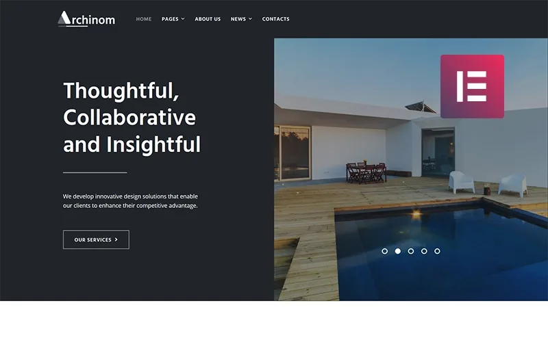 Archinom – Architect WordPress Elementor Theme WordPress Theme