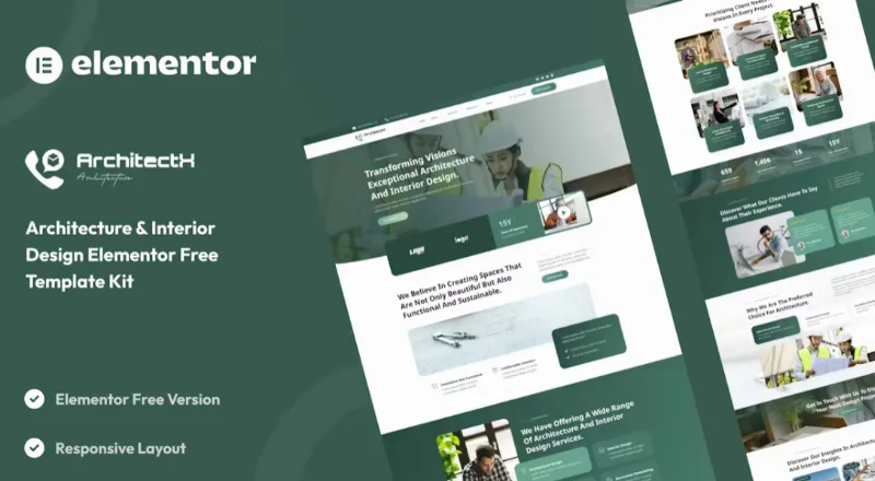 Architectx – Architecture & Interior Design Services Elementor Template