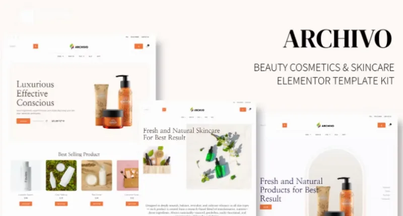 Archivo – Beauty Cosmetics & Skincare Elementor Template