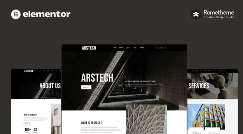 Arstech – Architecture Elementor Pro Full Site Template