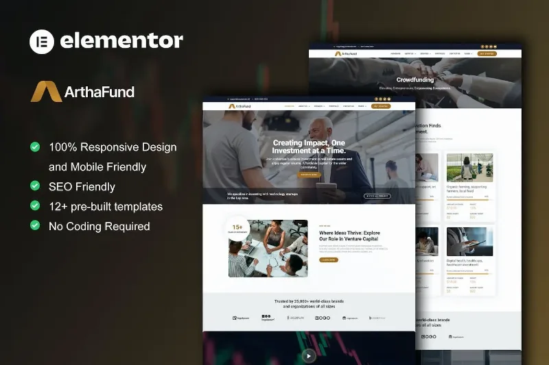 ArthaFund – Finance & Investment Elementor Template