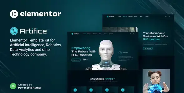 Artifice AI and Robotics Elementor Template Kit