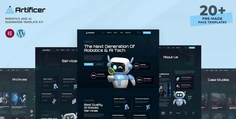 Artificer – Robotics & AI Elementor Pro Template
