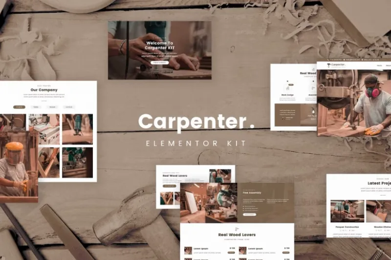 Ash – Carpenter Elementor Template