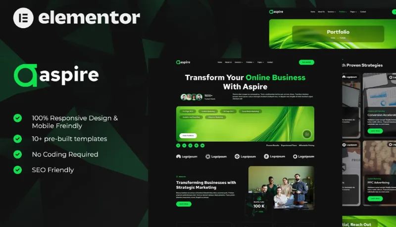 Aspire – SEO & Digital Marketing Elementor Template