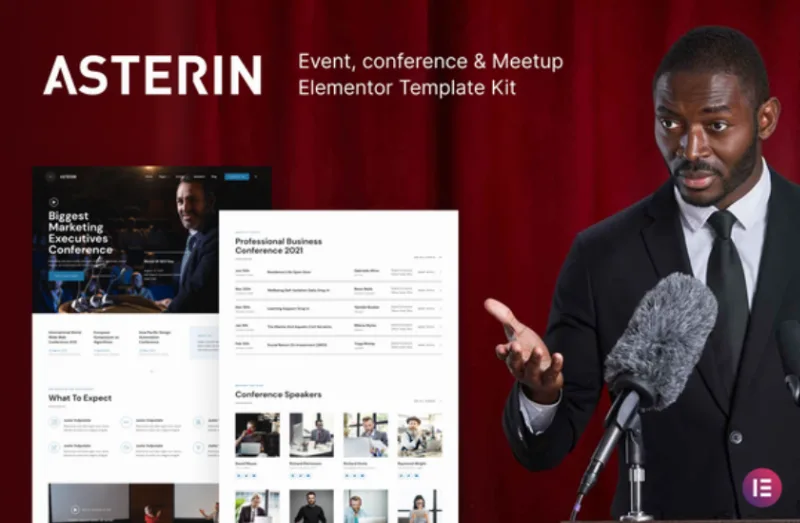 Asterin – Digital Event & Conference Elementor Template
