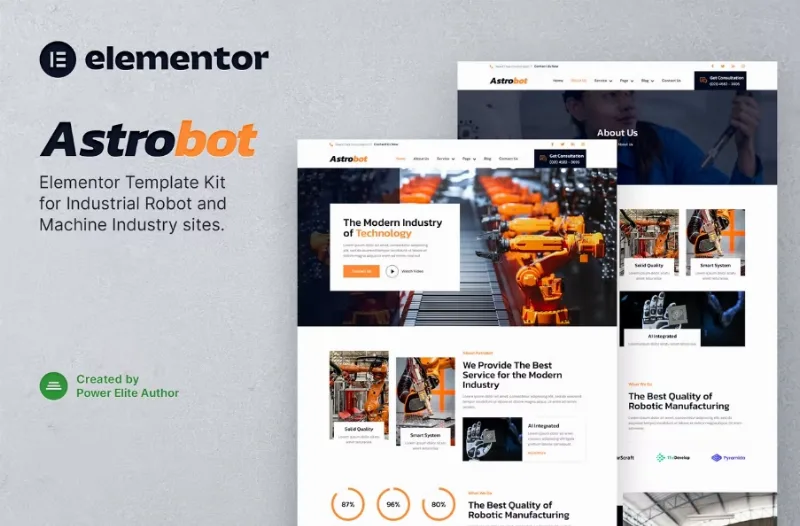 Astrobot – Industrial Robot & Machine Industry Elementor Template