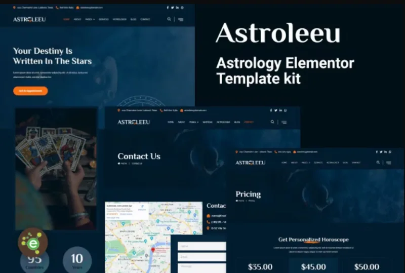 Astroleeu – Astrology & Numerology Elementor Template