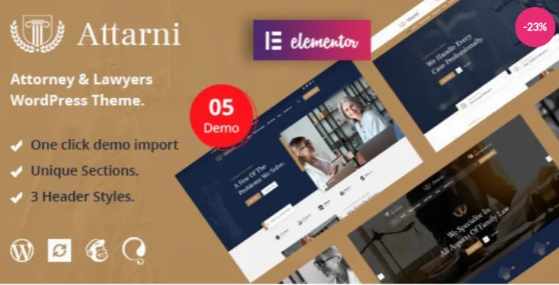 Attarni – Attorney & Lawyers WordPress Theme