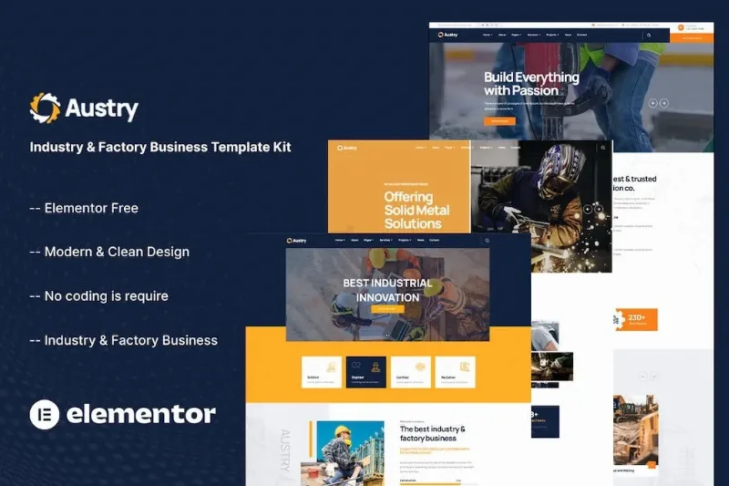 Austry – Industry & Factory Business Elementor Template