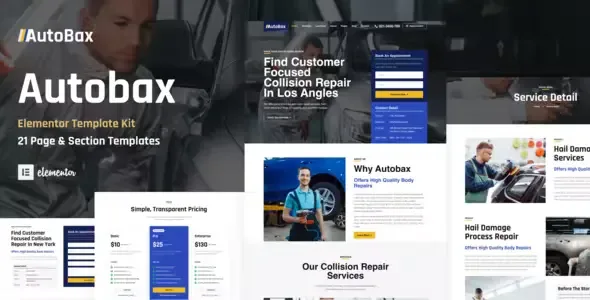 Autobax Car Repair Elementor Pro Template Kit