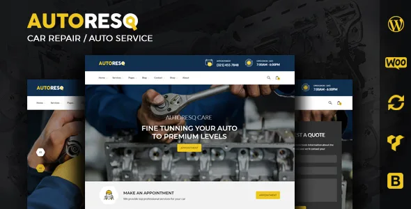 Autoresq – Car Repair WordPress Theme