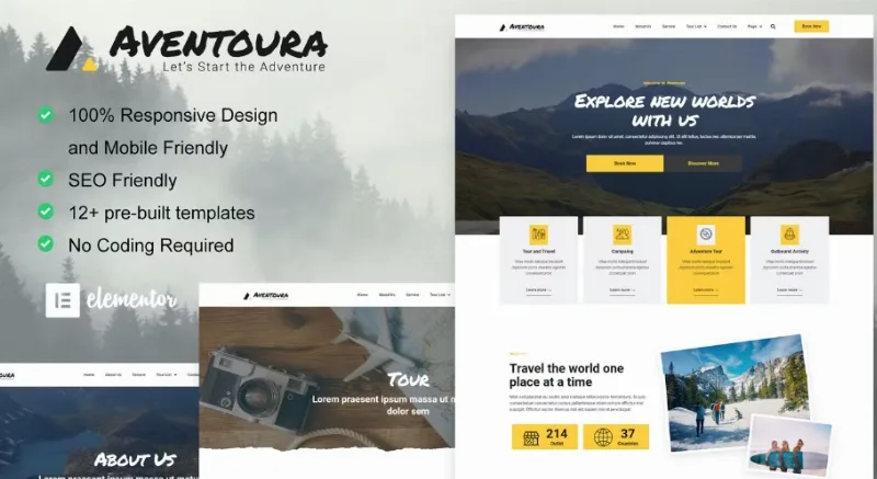 Aventoura – Travel & Tour Agency Elementor Template