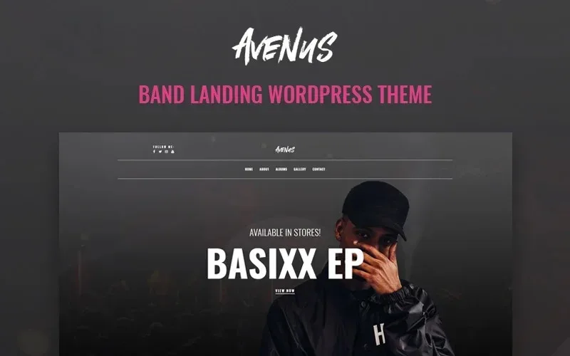 Avenus – Music One Page Modern WordPress Elementor Theme WordPress Theme