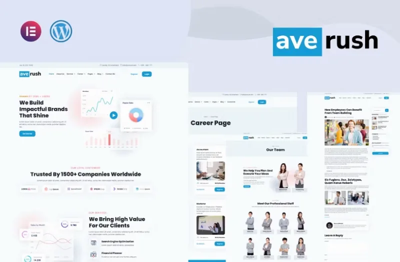 Averush – Digital Marketing & Creative Agency Elementor Template