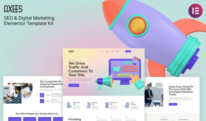 Axees – SEO & Digital Marketing Elementor Template