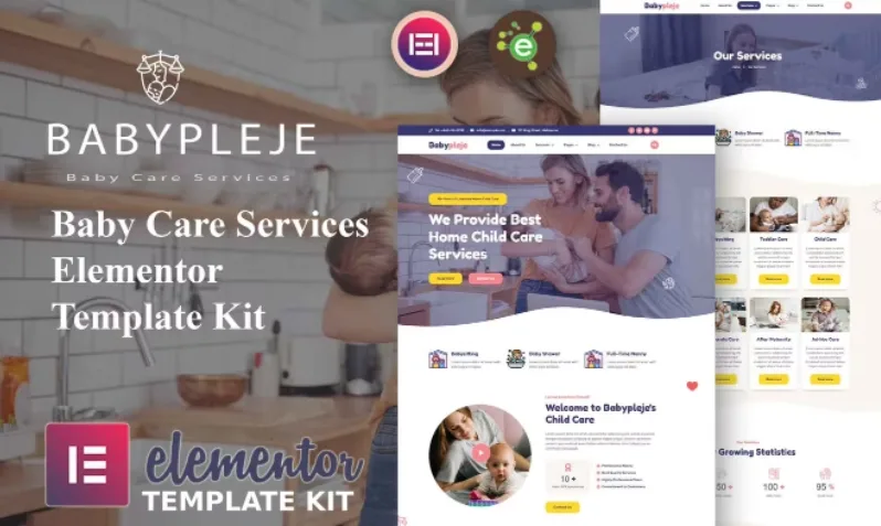Babypleje – Baby Care Services Elementor Template