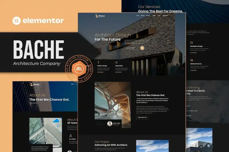 Bache – Architecture Company Elementor Template Kit